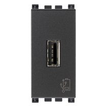 Caricatore USB 1 posto per Vimar Arke' colore grigio 5V 1,5A