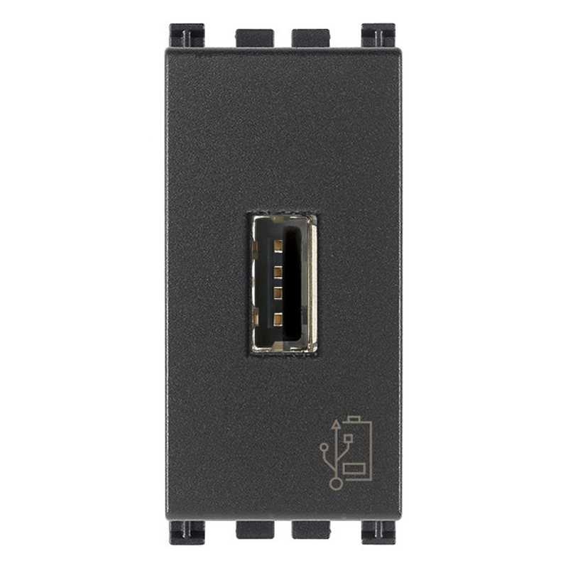 Caricatore USB 1 posto per Vimar Arke' colore grigio 5V 1,5A