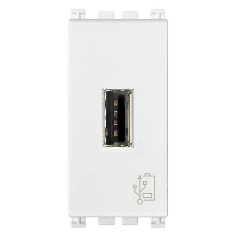 Caricatore USB 1 posto per Vimar Arke' colore bianco 5V 1,5A