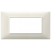 Placca Vimar Plana 4 moduli bianco granito in tecnopolimero 14654.06