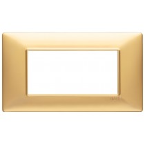 Placca Vimar Plana 4 moduli colore oro opaco in tecnopolimero 14654.25