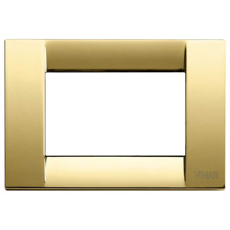 Placca Vimar Idea Classica 3 Moduli oro lucido metallo 16733.32
