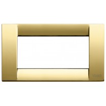 Placca Vimar Idea Classica 4 Moduli oro lucido metallo 16734.32