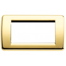 Placca Vimar Idea Rondo' 4 Moduli oro lucido metallo 16754.32