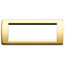 Placca Vimar Idea Rondo' 6 Moduli oro lucido metallo 16756.32