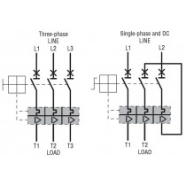 Schema elettrico Salvamotore Lovato con regolazione termica 4-6,5 A SM1P0650