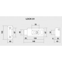 Elettroserratura serratura di blocco ad 1 cilindro CAME CMC 001LOCK81