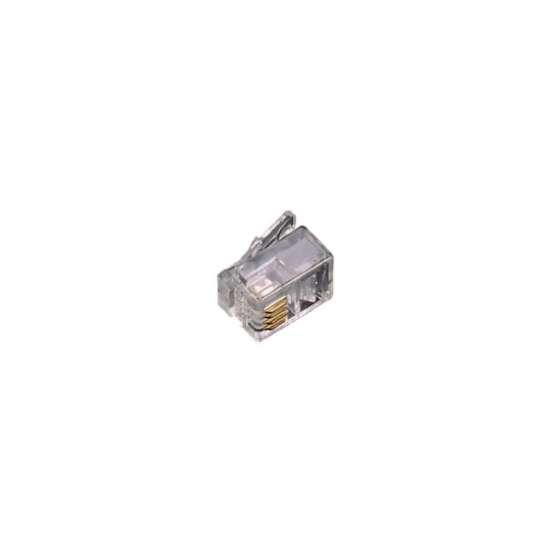 Connettore Plug Rj12 con contatti dorati 6/6 Fanton 22300