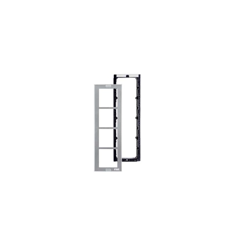 Telaio porta moduli con cornice per 4 moduli Steel Urmet 115864