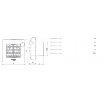 Aspiratore diametro 120 Elicoidale da muro con Apertura Automatica Vortice M120 A
