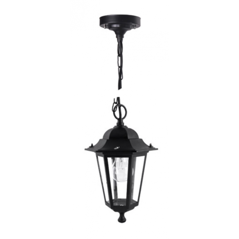 Lanterna da Giardino a Soffitto con catena IP33 E27 Antracite Poliplast 400438N