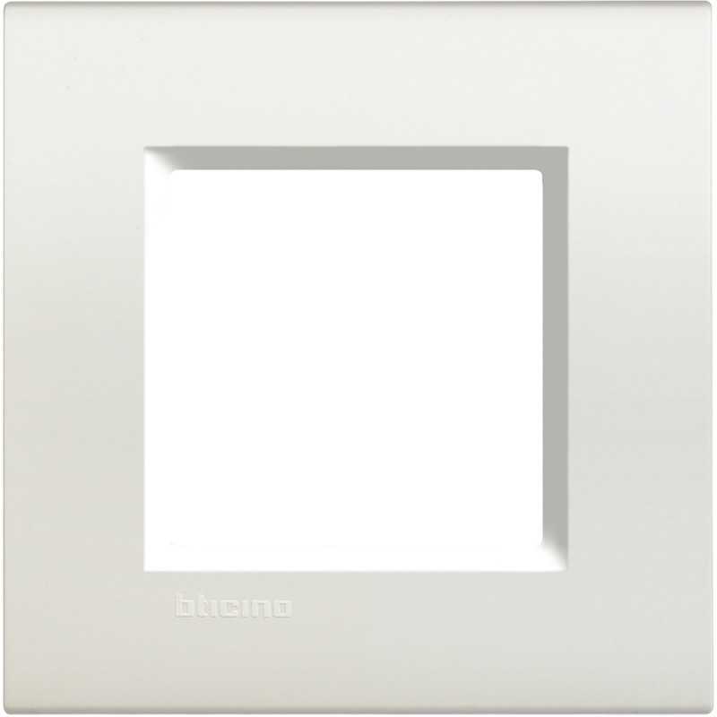 Placca quadra 2 moduli bianca Bticino Livinglight LNA4802BI