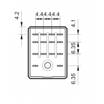 Relè industriale terminali Faston bobina 12V DC 4 contatti 7A Finder 553480120054