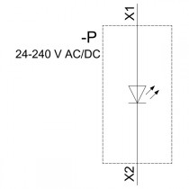 Modulo LED Blu 24-240VAC/DC Siemens 3SU14011BH501AA0