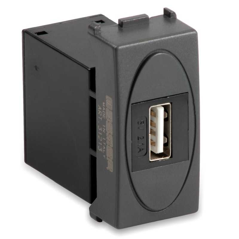 Caricatore USB 5V 2,1A Serie Civili Master Modo 31214
