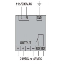 Alimentatore Switching 24VDC 5A 120W LOVATO PSL112024 schema elettrico