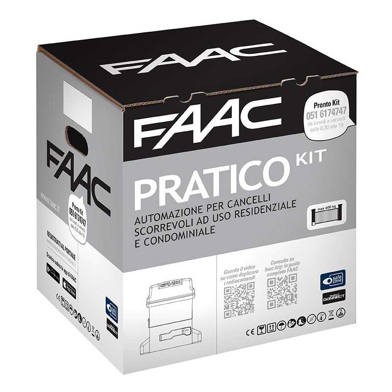 Pratico Kit FAAC per cancerlli scorrevoli fino a 600kg