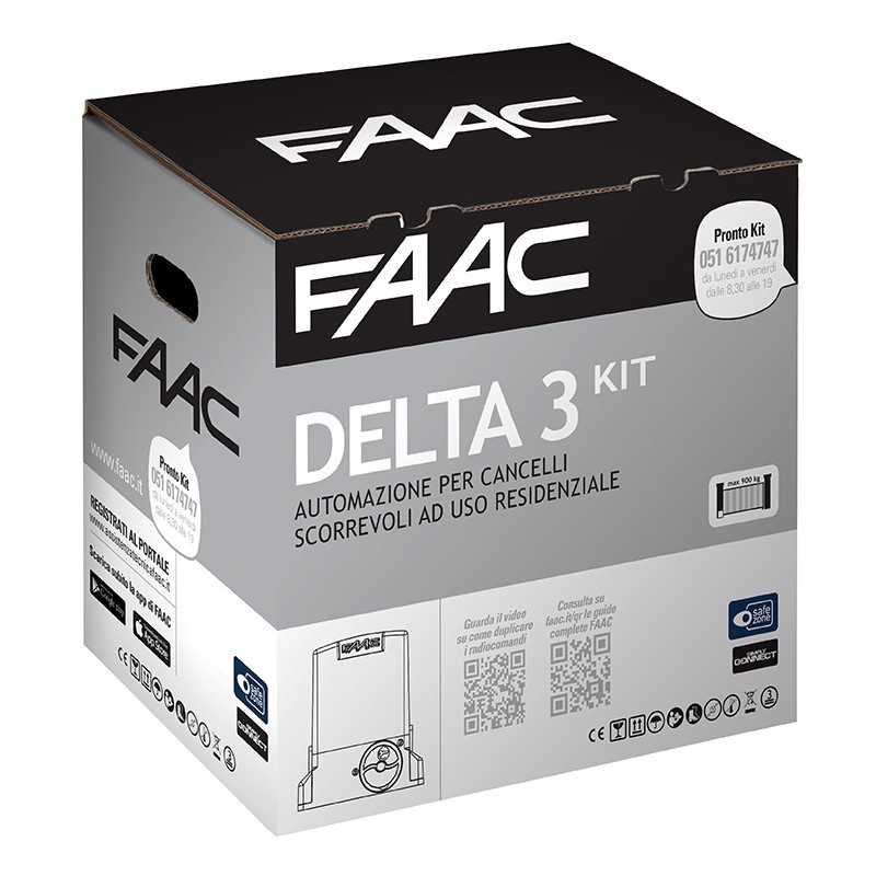 Delta3 Faac kit per automazione di cancelli scorrevoli fino a 900Kg