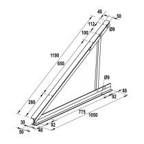 Triangolo Preassemblato per Moduli Verticali e Orizzontali Fischer STFN 25°-30°-35°
