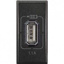 Caricatore USB 1 Prese 1 Posto Bticino Axolute Scura HS4285C1