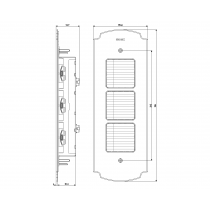 Placca 2 Moduli Portanomi in Ottone Serie Patavium ELVOX 41642