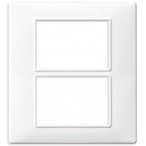 Placca Vimar Plana 3+3 moduli bianco in tecnopolimero  codice 14659.01