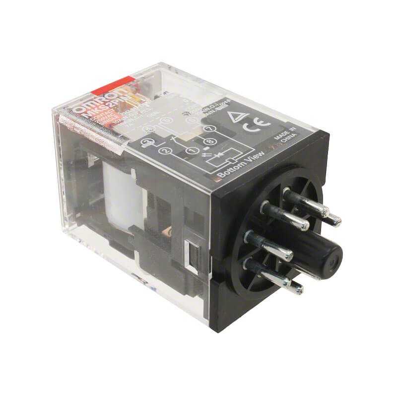 Rele' octal 2 contatti con indicatore meccanico 230V AC Omron MKS2PIN 230VAC