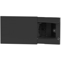 4Box HIDE grigio scuro 3 moduli con presa multistandard integrata 4B.03.H21