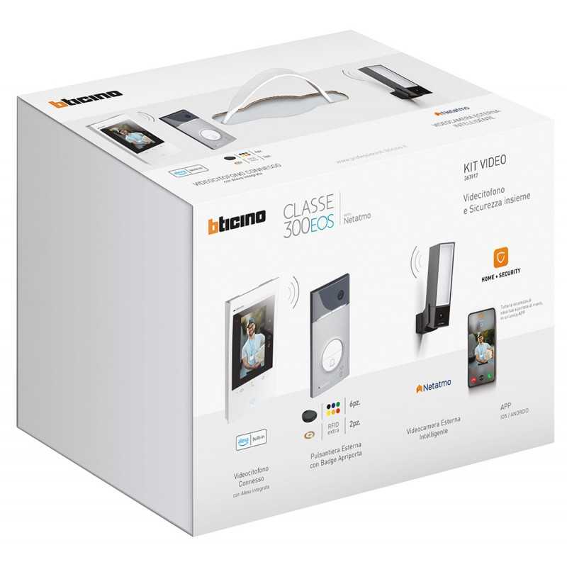 Kit Videocitofono Connesso con Alexa Monofamiliare CLASSE 300 EOS Smart Bticino 363917
