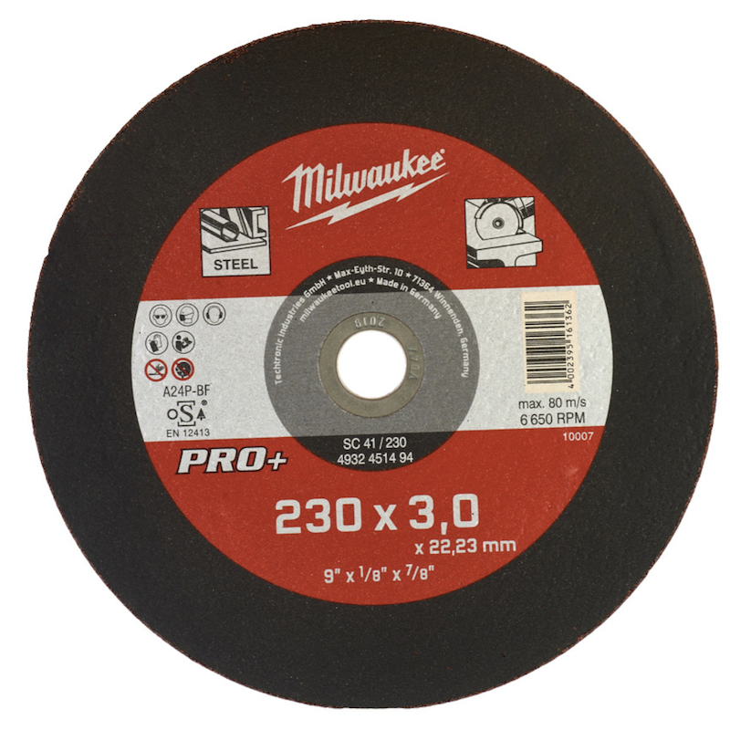 Disco da Taglio SC 41 per Metallo 230x3mm Milwaukee 4932451494