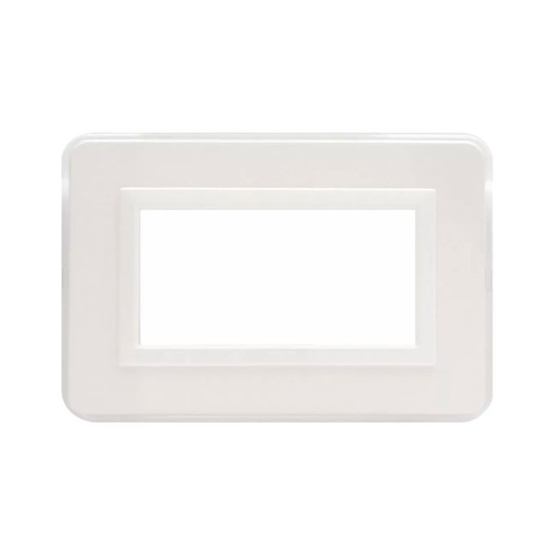 Placca AVE Personal Bianco lucido RAL 9010 4 moduli  44P04B