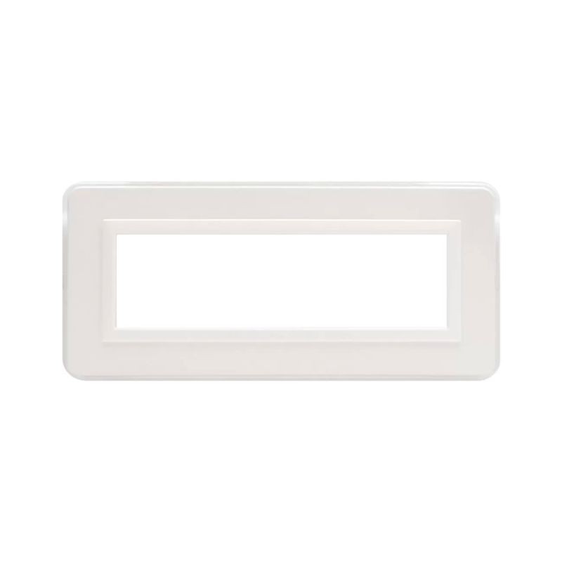 Placca AVE Personal Bianco lucido Ral 9010 7 moduli 44P07B