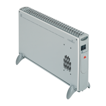Termoconvettore in acciaio grigio 3 potenze con termostato  Caldore R Vortice 0000070211