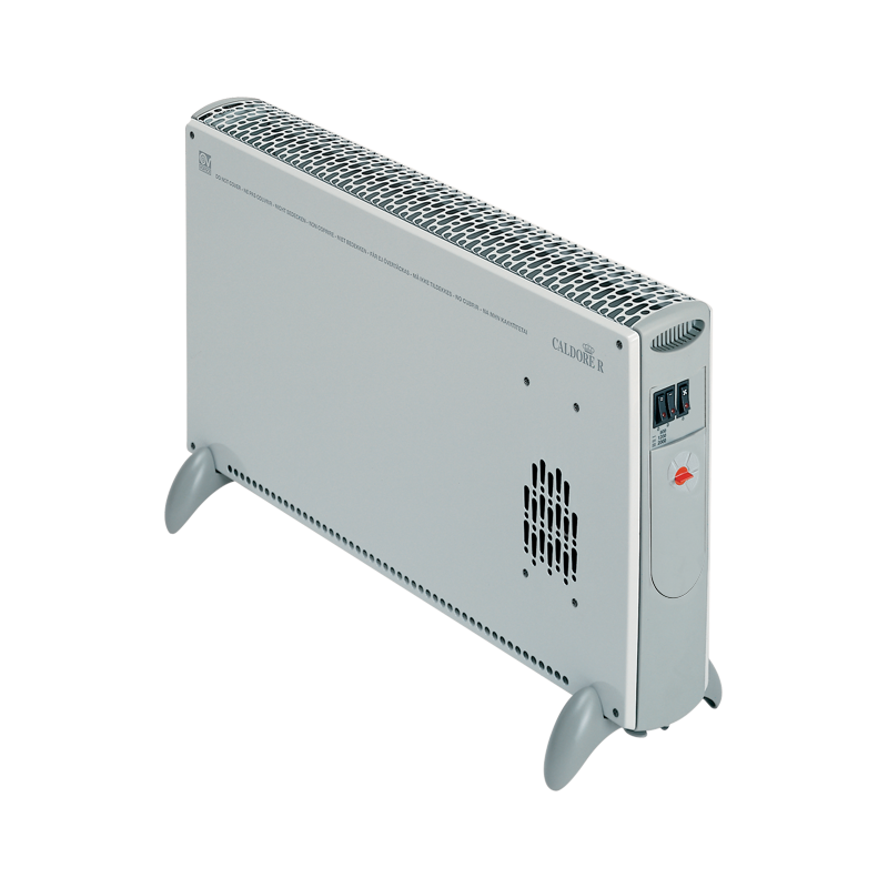 Termoconvettore in acciaio grigio 3 potenze con termostato  Caldore R Vortice 0000070211