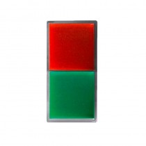 Doppia spia di segnalazione Illuminabile con diffusori rosso/verde  1 modulo Ave S44 442067