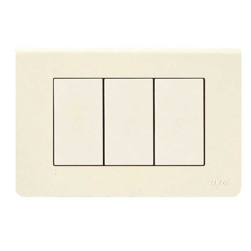 Placca in tecnopolimero Blanc 45 per scatola rettangolare colore Bianco Blanc (RAL 1013) - 3 moduli