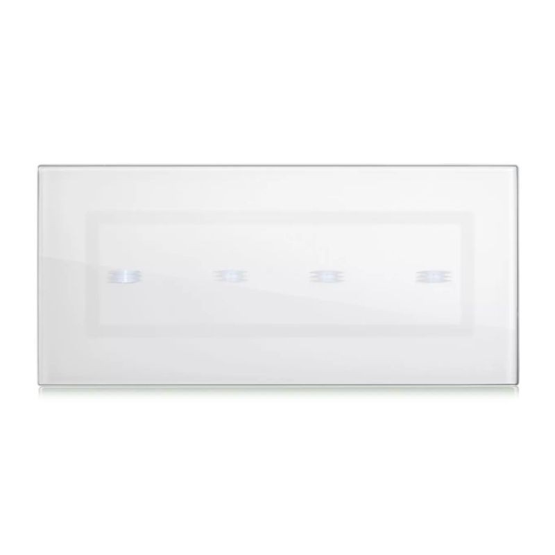 Placca in vetro Ave Touch 44PVTC04BL Bianco lucido a 4 comandi