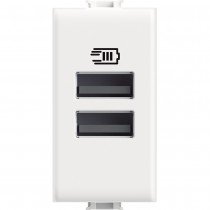 Caricatore USB con due porte tipo A fino a 15W Bticino Matix AM4191AA