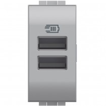 Caricatore USB con due porte tipo A 15W Bticino Light Tech NT4191AA