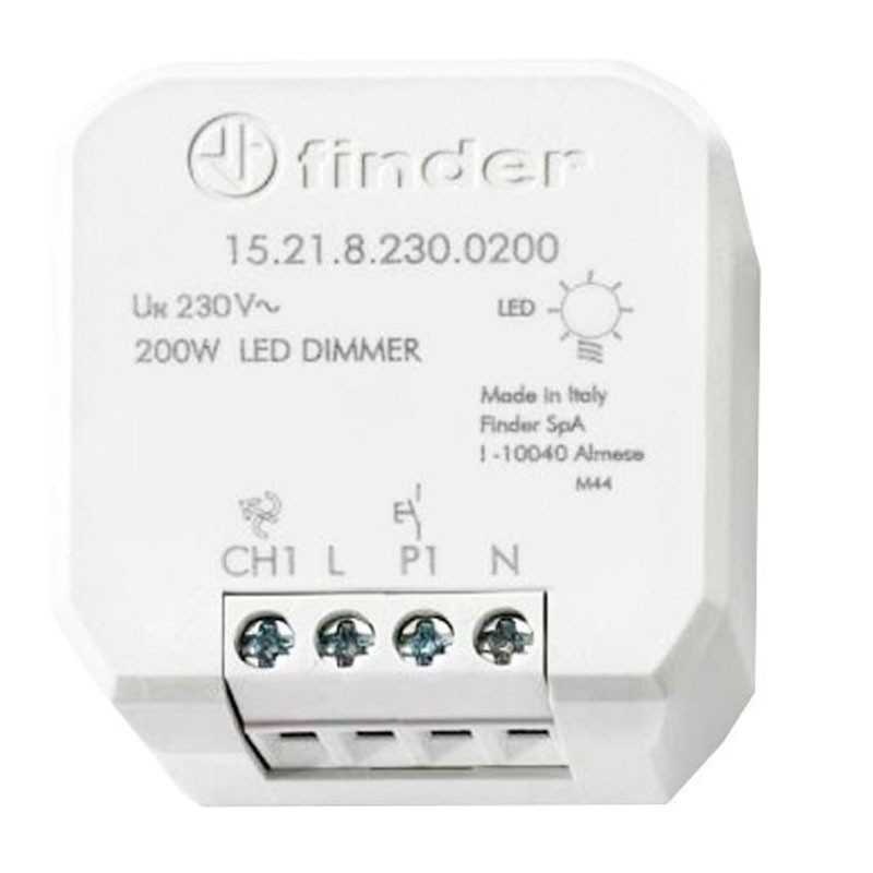 Dimmer varialuce a incasso connesso Yesly serie 15 Finder 152182300200