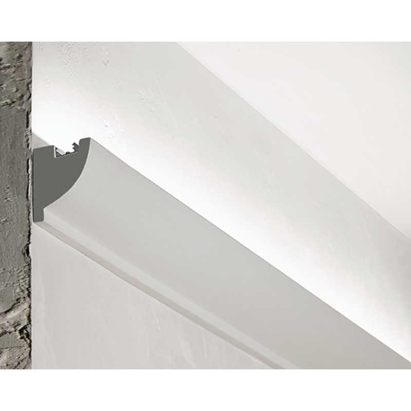 Profilo prefinito in gesso lunghezza 1 Metro con barra di alluminio per striscia LED NOBIILE P4