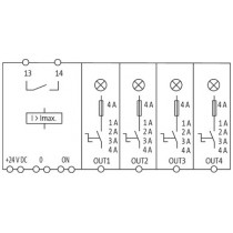 Schema elettrico Circuito elettronico MICO 4.4 Aux 4 canali Murr Elektronik 9000410340100400