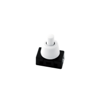 Interruttore unipolare mignon Bianco con ghiera Lampo N900/BI