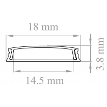 Dimensioni Kit profilo in alluminio pieghevole di 2 metri per strisce led Lampo PRKITSP