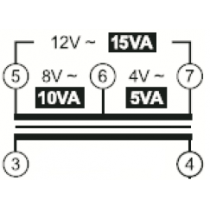 Trasformatore ABB per campanelli 2 moduli 4-8-12V 15VA TM1512