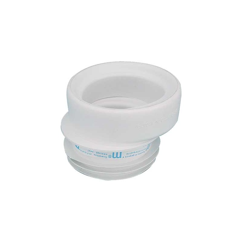 Manicotto Bianco in gomma morbida eccentrico per WC 90-110mm 08088090E