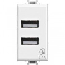 Caricatore USB 2.4 A Tipo A adatto per BTicino Matix 4BOX 4B.AM.USB.24
