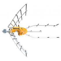 Antenna intelligente Ellipse UHF LTE700 con filtro SAW e alimentatore TELEVES 148925 Lato