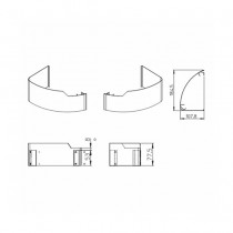 Dimensioni Piedini estetici da copertura tubi per fancoil AirLeaf Innova LC0157II
