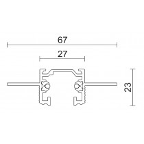 Dimensioni Binario a 48V per proiettori a incasso 2 metri Nero Ivela 6446-20-30